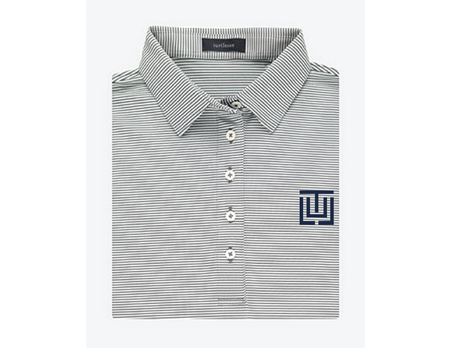 Turtleson Ladies' Cara Stripe Performance Polo - Pearl