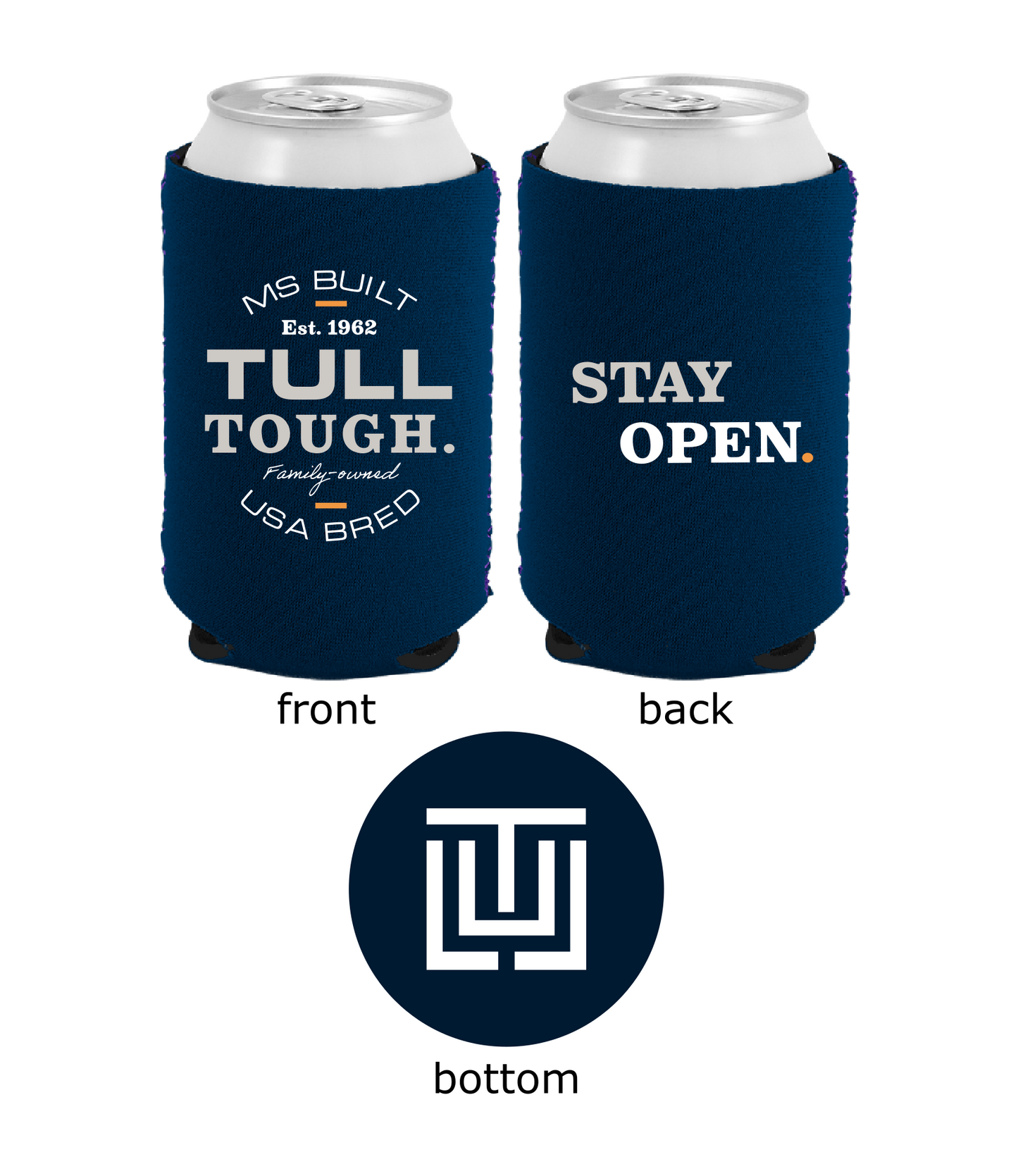 Navy Neoprene Koozies