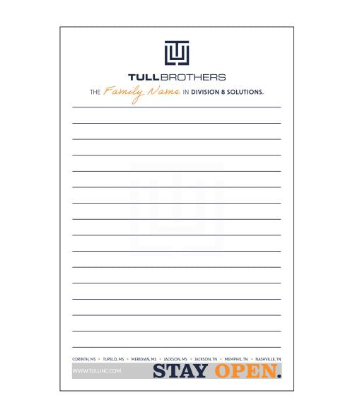 8-3/8" x 5-3/8" 50 Sheet Notepad